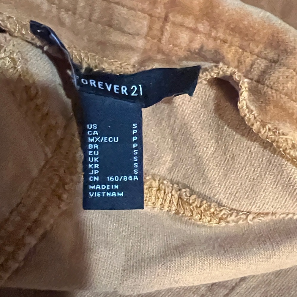 Forever 21 Mustard Corduroy Overall Dress - Picture 3 of 4